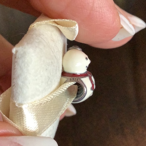 Authentic PANDORA Christmas Enamel Happy Snowman - Picture 2 of 4